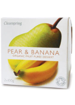 Clearspring Frugtpur&eacute; Banan/p&aelig;re &Oslash;kologisk - 200 gram