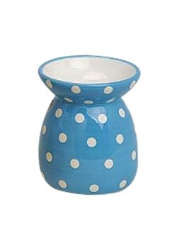 Duftlampe bl&aring; med prikker