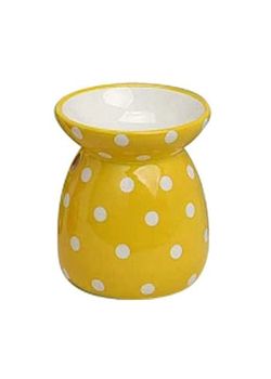 Duftlampe gul med prikker