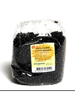 Sorte B&oslash;nner &Oslash;kologiske - 1 kg.