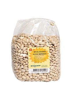 B&oslash;nner hvide &Oslash;kologiske - 1 kg.