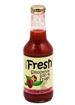 Smoothies Hindb&aelig;r &oslash;kologisk - 250 ml.