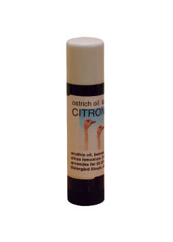 Ostrich Oil L&aelig;bepomade (med citron) - 5 ml.