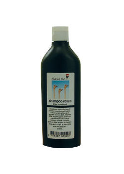 Ostrich Oil Shampoo (med roseduft)  til t&oslash;r hovedbund - 220 ml.