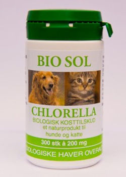 Bio Sol Chlorella til vet. brug - 300 tabletter