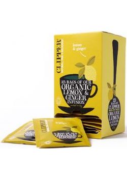 Clipper Citron & ingef&aelig;r te &oslash;kologisk - 25 breve