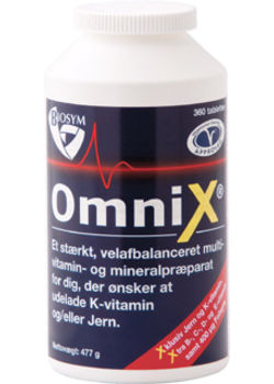 Omni-x uden jern og K-vitamin - 360 tabletter