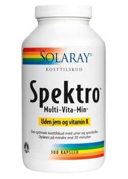 Spektro uden jern og Vitamin K - 300 kapsler.
