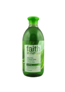 Faith in Nature &oslash;kologisk aloe vera shower gel/skumbad - 400 ml.