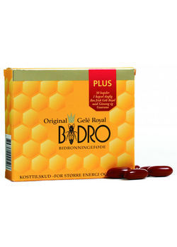 Bidro Plus med Gel&eacute; Royal - Ginseng og Guarana 30 kapsl. + 30 kapsler ekstra