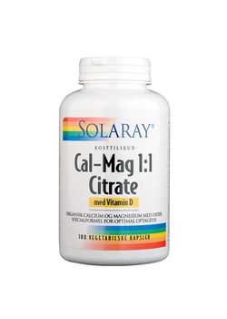 Calcium Magnesium Citrat 1:1 m. D-vit. - 270 kapsler