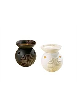 Keramik duftlampe sort
