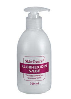 SkinOcare Klorhexidin s&aelig;be - 300 ml.