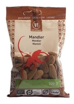 Mandler &oslash;kologiske - 100 gram