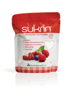 Sukrin s&oslash;demiddel pr&oslash;ve + brochure m. opskrift * GRATIS GAVE *