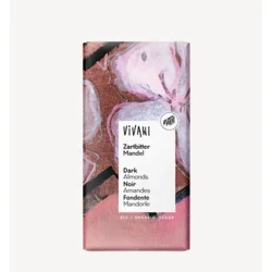 Vivani chokolade mørk med hele mandler Øko. - 100 gram