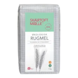 Rugmel fuldkorn Økologisk Skærtoft Mølle - 1 kg.