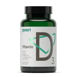 Vitamin D3 62,5mcg i kokosolie Puori - 120 kapsler
