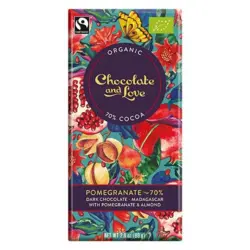 Chokolade Pomegranate 70% Chocolate and Love - 80 gram