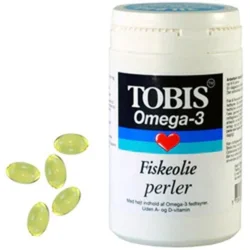 Tobis fiskeolie omega 3 perler 500 mg - 200 kapsler