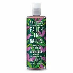 Shampoo Lavendel & Geranium - Faith in Nature - 400 ml.