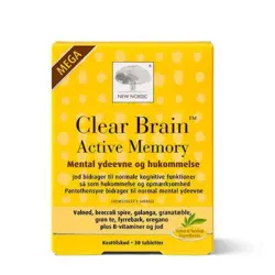 Clear Brain Active Memory Mega - 30 tabletter