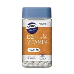 Vitamin D 10 µg Livol - 220 tabletter