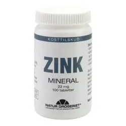 Zink - 22 mg. - 100 tabletter