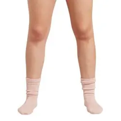 Women's Chunky Bed Sock Dusty Pink/hvid Space Dye - 1 par