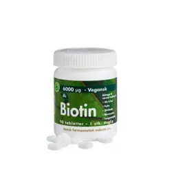 Biotin 6000 mcg - 90 tabletter