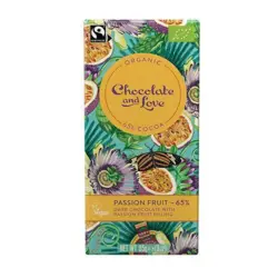 Chocolate & Love Chokolade med passionsfrugt fyld Øko. - 85 gram