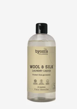 Byoms WOOL & SILK – PROBIOTIC LAUNDRY LIQUID – Fleur Blanche – with silk extract - 400 ml.