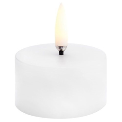 LED Pillar candle, Nordic White, Smooth, 5x2,8 cm - 1 stk