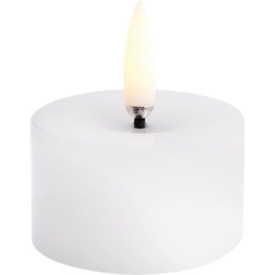 LED pillar melted candle, Smooth, 5x2,8 cm Nordic white - 1 stk