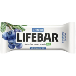 LifeBar Blåbær Quinoa RAW Økologisk - 40 gram