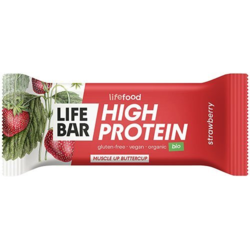 LifeBar Proteinbar m. jordbær Økologisk - 40 gram