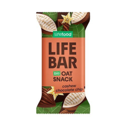 Lifebar Havre Snack Cashew/Chocolate Chip Økologisk - 40 gram