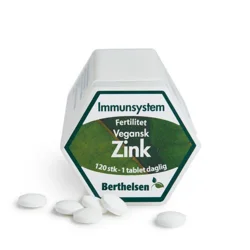 Zink 20 mg. H. Berthelsen - 120 tabletter.