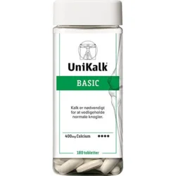 UniKalk Basic 400 mg calcium - 180 tabletter