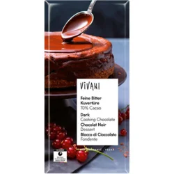 Vivani mørk overtrækschokolade 70% Øko. - 150 gram