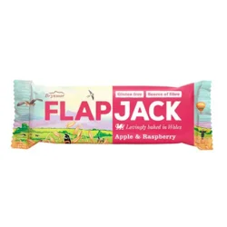 Flapjack æble og hindbær
