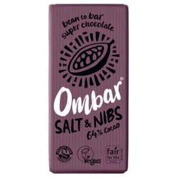 Ombar Salt & kakaonibs 64% kakao Øko. - 70 gram