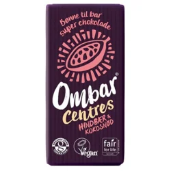 Ombar Hindbær & Kokosnød Øko. - 70 gram