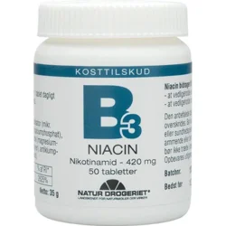 Niacin (nikotinamid) 420 mg - 50 tabletter