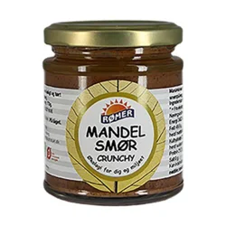 Mandelsmør crunchy glutenfri Øko. - 170 gram