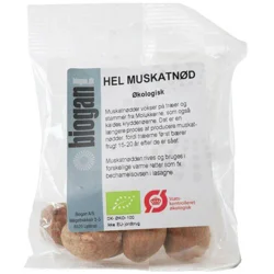 Muskatnød hel Øko. - 30 gram