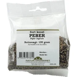 Peber sort knust - 100 gram