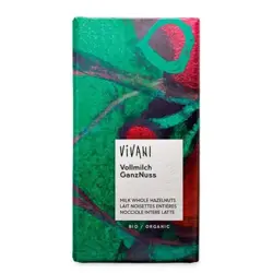 Vivani - Økologisk mælkechokolade med hele hasselnødder. - 100 g