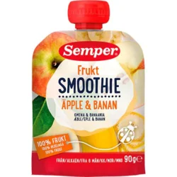 Frugtsmoothie med æble og banan fra 6 mdr.