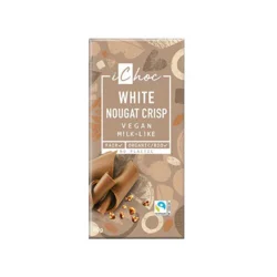 Ichoc white nougat crisp Øko. - 80 gram